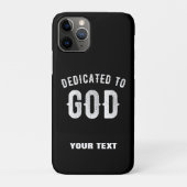 DEDICATED TO GOD  COOL WHITE TEKST Case-Mate iPhone CASE (Achterkant)