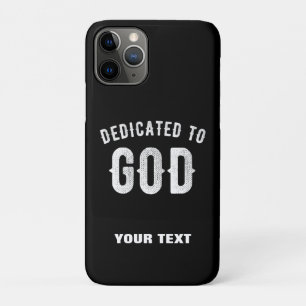 DEDICATED TO GOD  COOL WHITE TEKST Case-Mate iPhone CASE
