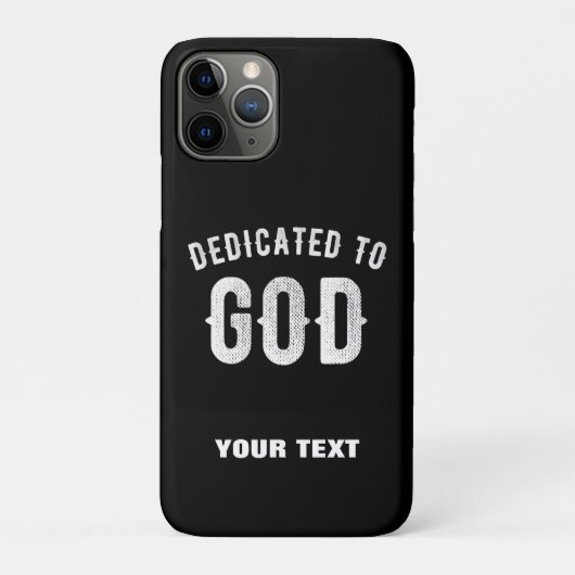 DEDICATED TO GOD  COOL WHITE TEKST Case-Mate iPhone CASE (Achterkant)