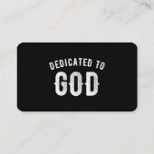 DEDICATED TO GOD  COOL WHITE TEKST CONTACTKAARTJE (Achterkant)