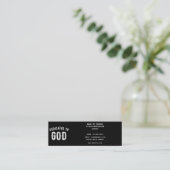 DEDICATED TO GOD COOL WHITE TEKST CONTACTKAARTJE (Staand voorkant)