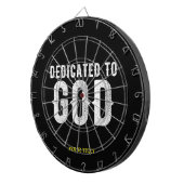 DEDICATED TO GOD COOL  WHITE TEKST DARTBORD (Voorkant Rechts)