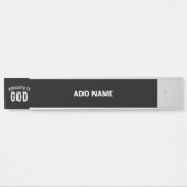DEDICATED TO GOD  COOL WHITE TEKST DEURBORDJE (Voorkant)