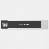 DEDICATED TO GOD COOL  WHITE TEKST DEURBORDJE (Voorkant)