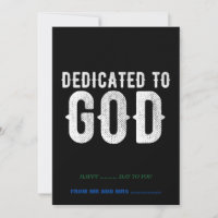 DEDICATED TO GOD COOL WHITE TEKST