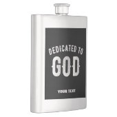 DEDICATED TO GOD  COOL WHITE TEKST FLACON (Rechts)