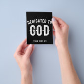 DEDICATED TO GOD  COOL WHITE TEKST FLYER (Hand)