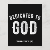 DEDICATED TO GOD  COOL WHITE TEKST FLYER (Achterkant)