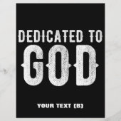 DEDICATED TO GOD COOL WHITE TEKST FLYER (Achterkant)