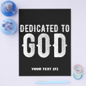 DEDICATED TO GOD COOL WHITE TEKST FLYER (Enkel)