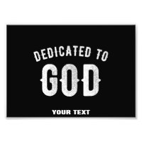DEDICATED TO GOD COOL WHITE TEKST