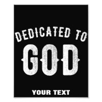 DEDICATED TO GOD COOL WHITE TEKST