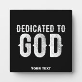 DEDICATED TO GOD COOL  WHITE TEKST FOTOPLAAT (Voorkant)