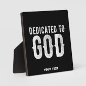 DEDICATED TO GOD COOL  WHITE TEKST FOTOPLAAT (Voorkant)