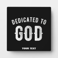 DEDICATED TO GOD  COOL WHITE TEKST