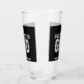 DEDICATED TO GOD COOL WHITE TEKST GLAS (Links)