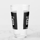 DEDICATED TO GOD COOL WHITE TEKST GLAS (Rechts)