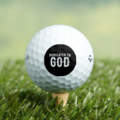 DEDICATED TO GOD COOL  WHITE TEKST GOLFBALLEN (Insitu Shirt)