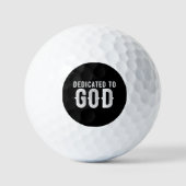 DEDICATED TO GOD COOL  WHITE TEKST GOLFBALLEN (Voorkant)