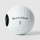 DEDICATED TO GOD  COOL WHITE TEKST GOLFBALLEN (Logo)