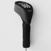 DEDICATED TO GOD COOL WHITE TEKST GOLFHEADCOVER (Schuin)