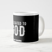 DEDICATED TO GOD COOL  WHITE TEKST GROTE KOFFIEKOP (Voorkant rechts)
