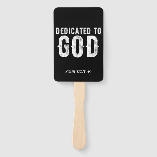 DEDICATED TO GOD COOL  WHITE TEKST HANDWAAIER (Voorkant)