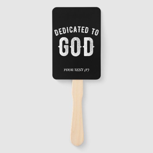 DEDICATED TO GOD  COOL WHITE TEKST HANDWAAIER (Voorkant)