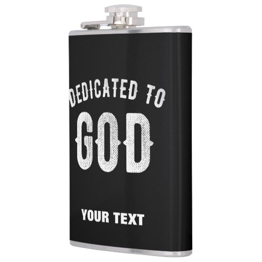 DEDICATED TO GOD  COOL WHITE TEKST HEUPFLES (Links)