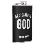 DEDICATED TO GOD COOL WHITE TEKST HEUPFLES (Rechts)