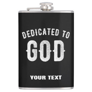 DEDICATED TO GOD  COOL WHITE TEKST HEUPFLES