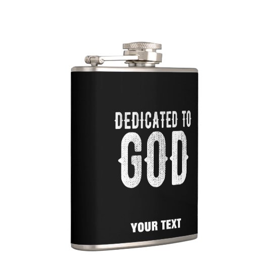 DEDICATED TO GOD COOL  WHITE TEKST HEUPFLES (Rechts)