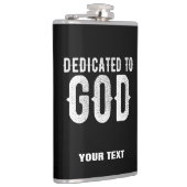 DEDICATED TO GOD COOL WHITE TEKST HEUPFLES (Rechts)