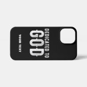 DEDICATED TO GOD COOL  WHITE TEKST iPhone HOESJE (Achterkant horizontaal)