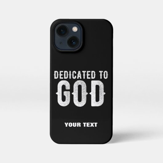 DEDICATED TO GOD COOL  WHITE TEKST iPhone HOESJE (Achterkant)