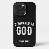 DEDICATED TO GOD  COOL WHITE TEKST iPhone HOESJE (Achterkant)
