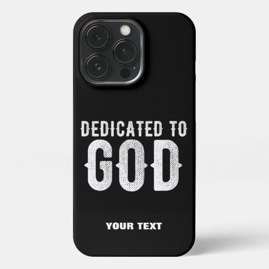 DEDICATED TO GOD COOL  WHITE TEKST iPhone HOESJE (Achterkant)
