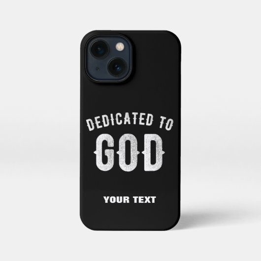 DEDICATED TO GOD  COOL WHITE TEKST iPhone HOESJE (Achterkant)