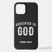 DEDICATED TO GOD COOL WHITE TEKST iPhone HOESJE (Achterkant)
