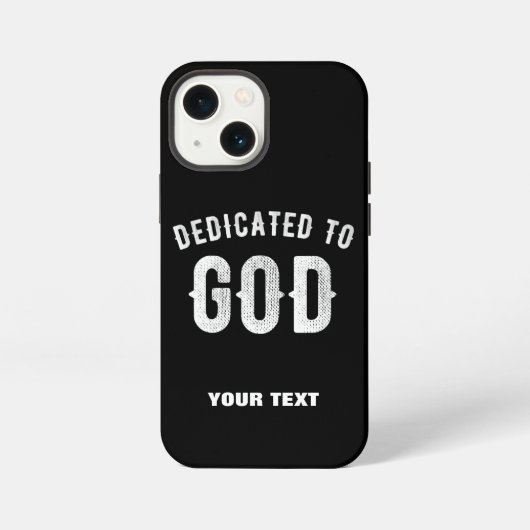 DEDICATED TO GOD COOL WHITE TEKST iPhone HOESJE (Achterkant)