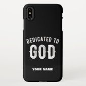 DEDICATED TO GOD  COOL WHITE TEKST iPhone HOESJE (Achterkant)