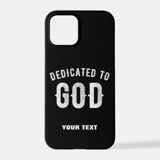 DEDICATED TO GOD  COOL WHITE TEKST iPhone HOESJE (Achterkant)