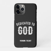 DEDICATED TO GOD  COOL WHITE TEKST iPhone HOESJE (Achterkant)