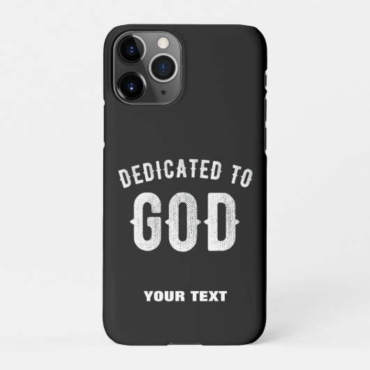 DEDICATED TO GOD  COOL WHITE TEKST iPhone HOESJE (Achterkant)
