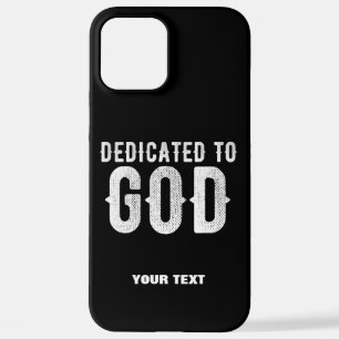 DEDICATED TO GOD COOL  WHITE TEKST iPhone 12 PRO MAX HOESJE