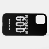 DEDICATED TO GOD COOL  WHITE TEKST iPhone HOESJE (Achterkant horizontaal)