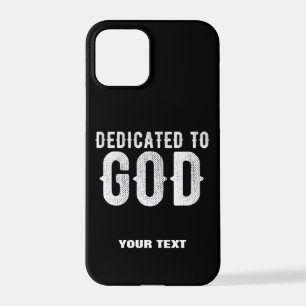 DEDICATED TO GOD COOL  WHITE TEKST iPhone 12 PRO HOESJE
