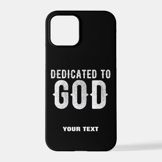 DEDICATED TO GOD COOL  WHITE TEKST iPhone HOESJE (Achterkant)