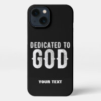 DEDICATED TO GOD COOL  WHITE TEKST