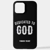 DEDICATED TO GOD  COOL WHITE TEKST iPhone HOESJE (Achterkant)